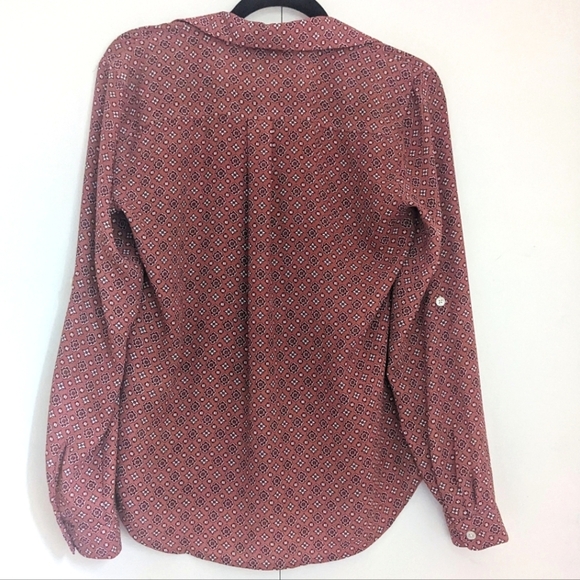 Loft XS Coral Button Down - Picture 5 of 5